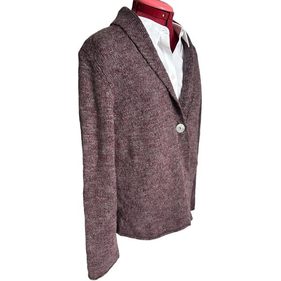 J. Jill Women’s Size Large Alpaca Wool Blend Purple Cardigan Sweater‎ - Picture 2 of 7
